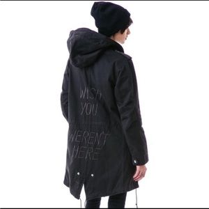 UNIF Rare Wish You Weren’t Here Trench Style Jacket Size L